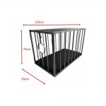 Playroom - Cage métal BDSM pour esclave / doggy démontable - dimensions