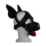 Cuir - Une production Rex - Tête de chien cuir, noir - Profil